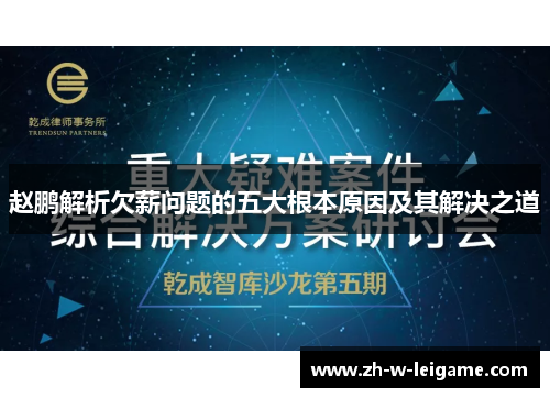 赵鹏解析欠薪问题的五大根本原因及其解决之道